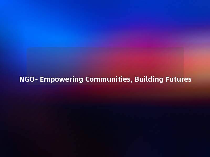 NGO- Empowering Communities, Building Futures NGO- Empowering Communities, Building Futures