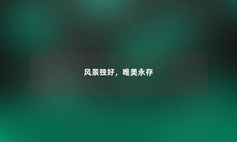风景独好，唯美永存
