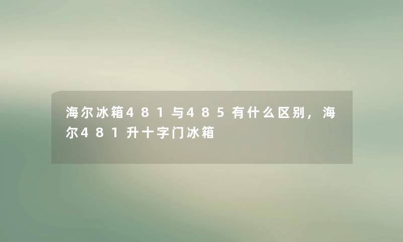 海尔冰箱481与485有什么区别,海尔481升十字门冰箱 海尔冰箱481与485有什么区别,海尔481升十字门冰箱