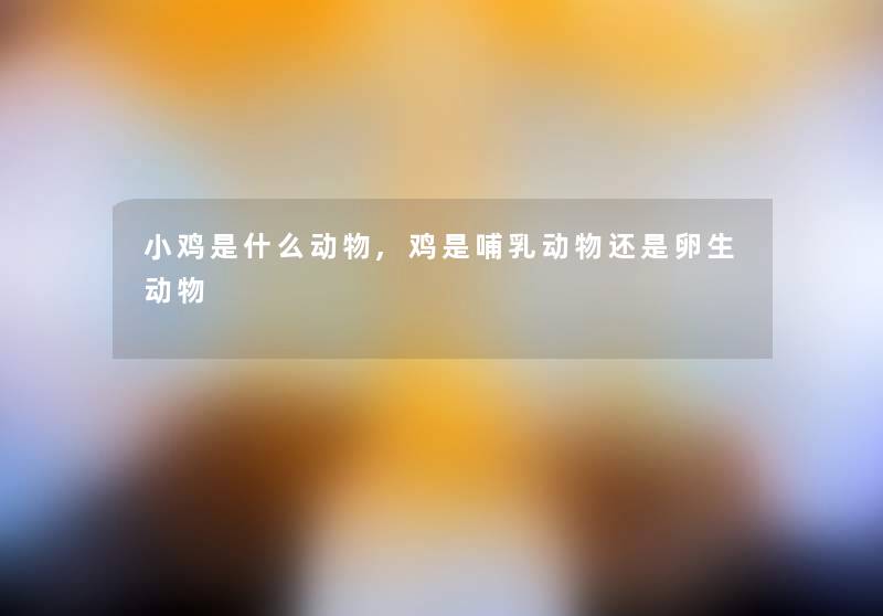 小鸡是什么动物,鸡是哺乳动物还是卵生动物 小鸡是什么动物,鸡是哺乳动物还是卵生动物