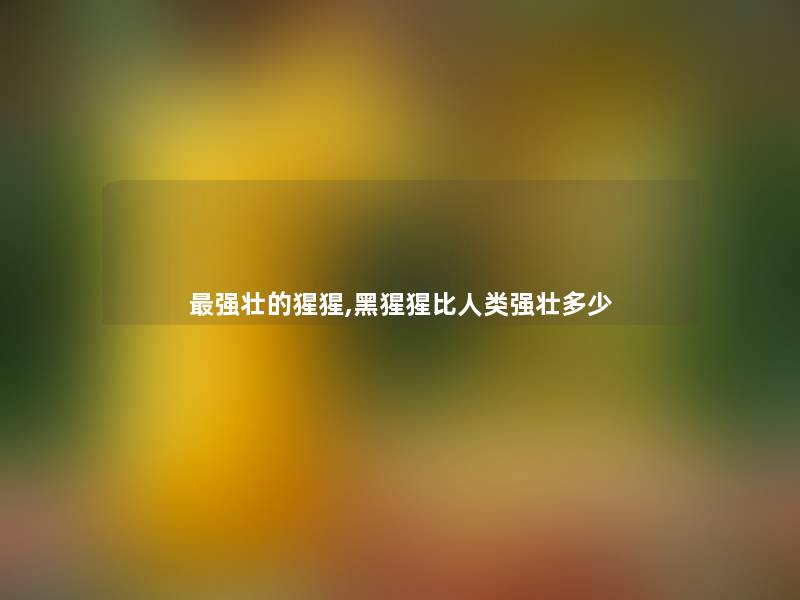强壮的猩猩,黑猩猩比强壮多少 强壮的猩猩,黑猩猩比强壮多少